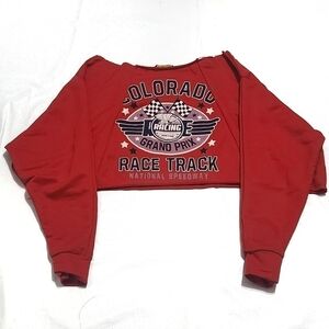 Splash Red Cropped Top